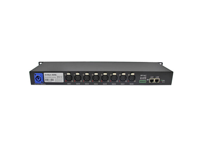 8 Ports artnet bis DMX-Decoder